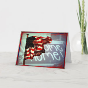 Welkom thuis en dank u voor uw servicekaart bedankkaart