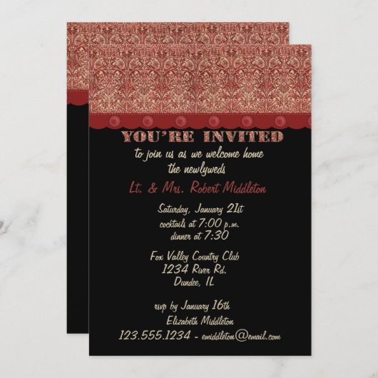 Welkom Thuis Feest Uitnodiging (Voorkant / Achterkant)