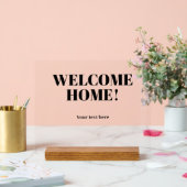Welkom thuis gepersonaliseerde acryl teken acryl bord (Huwelijk)
