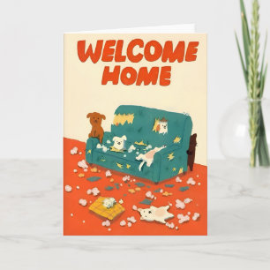 Welkom Thuis Illustratie Kaart