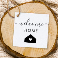 Welkom thuis Label, Realtor Client Gift Label, Kra