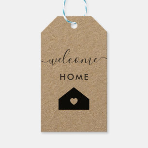 Welkom thuis Label, Realtor Client Gift Label, Kra Cadeaulabel