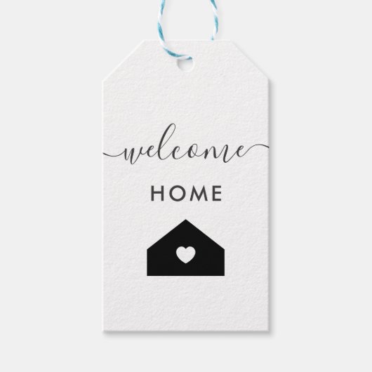 Welkom thuis Label, Realtor Client Gift Label, Kra Cadeaulabel (Voorkant)