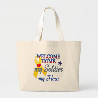 Welkom thuis Mijn soldaat Mijn Hero Grote Tote Bag