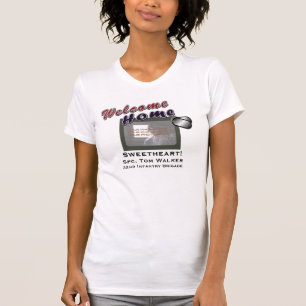 Welkom thuis militaire aangepaste foto t-shirt
