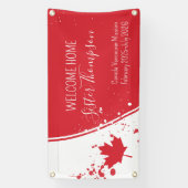 Welkom thuis Missionary Banner Red (Verticaal)