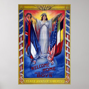 Welkom thuis ons galant Boys  WWI Poster