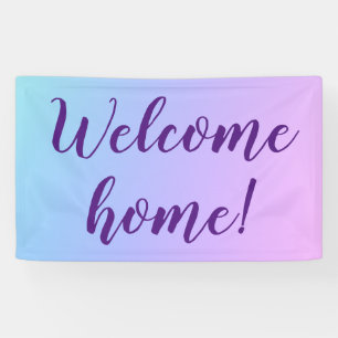 "Welkom thuis!" Pastel Ombre Banner