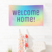 Welkom thuis! Pastel Rainbow Banner (Insitu)