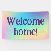 Welkom thuis! Pastel Rainbow Banner (Horizontaal)