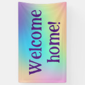 Welkom thuis! Pastel Rainbow Banner (Verticaal)