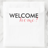 Welkom thuis! rechthoekige sticker (Tas)