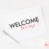 Welkom thuis! rechthoekige sticker (Envelop)