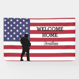 Welkom thuis Soldaat | Militaire vlag banner