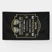 Welkom thuis uit de gevangenis spandoek (Horizontaal)