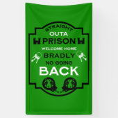 Welkom thuis uit de gevangenis spandoek (Verticaal)