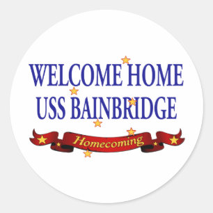 Welkom thuis - USS Bainbridge Ronde Sticker