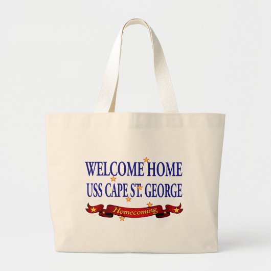 Welkom thuis USS Cape St. George Grote Tote Bag (Voorkant)