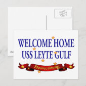 Welkom thuis USS Leyte Gulf Briefkaart (Voorkant / Achterkant)