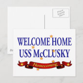 Welkom thuis USS McClusky Briefkaart (Voorkant / Achterkant)