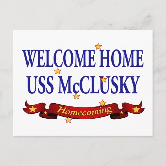 Welkom thuis USS McClusky Briefkaart (Voorkant)