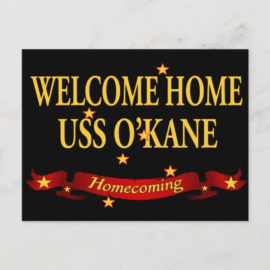 Welkom thuis USS O'Kane Briefkaart (Voorkant)