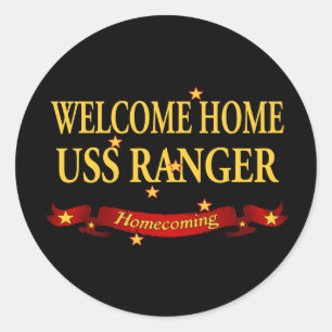 Welkom thuis USS Ranger Ronde Sticker