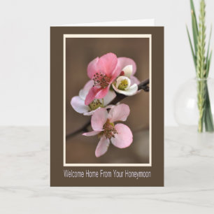 Welkom thuis van je huwelijksreis kaart