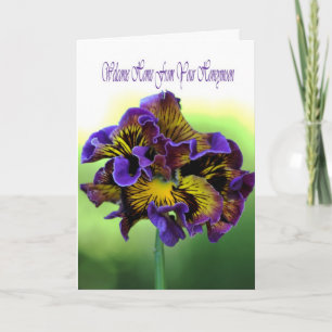 Welkom thuis van je huwelijksreis kaart