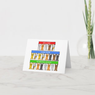 Welkom thuis van kostschool kaart