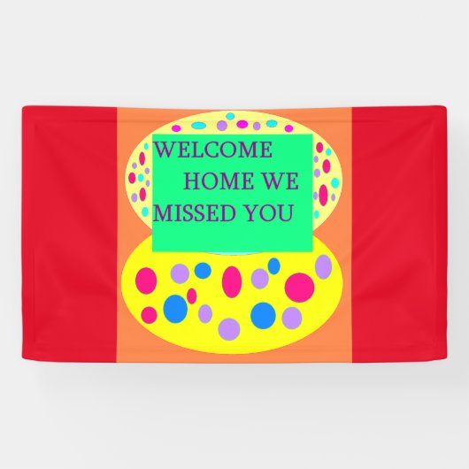 Welkom thuisbanner bericht dat we je hebben gemist spandoek (Horizontaal)