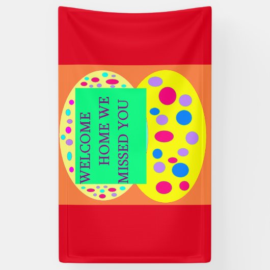 Welkom thuisbanner bericht dat we je hebben gemist spandoek (Verticaal)