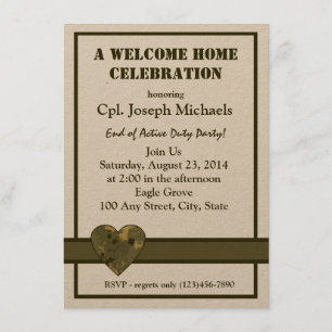 Welkom thuisleger kaart