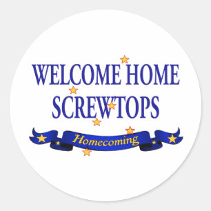 Welkom Thuisschermschermen Ronde Sticker