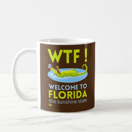 "WELKOM TO FLORIDA" grappig     Koffiemok (Links)