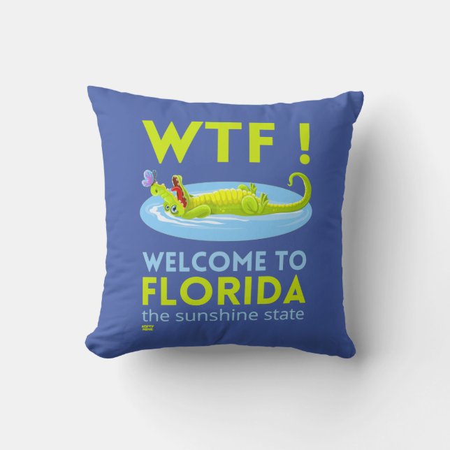 "WELKOM TO FLORIDA" grappig Kussen (Voorkant)