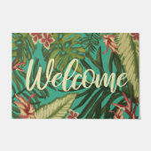 Welkom Tropisch Hawaii Oerwoud Mat, Summer Vibes Deurmat (Voorkant)