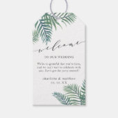 Welkom Tropische bruiloft Cadeaulabel (Voorkant)