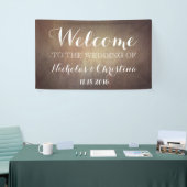 Welkom Trouwbanner Rustic Gold Spandoek (Beurs)