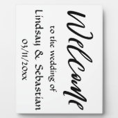 Welkom trouwbord Tabletop Plaque met Easel Fotoplaat (Voorkant)