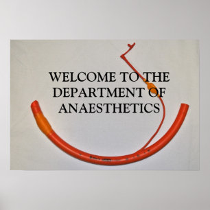 WELKOM VAN DE AFDELING VAN ANESTHETICA POSTER