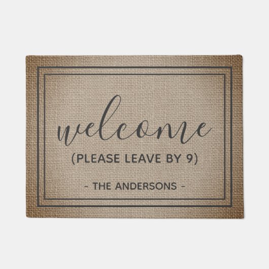 Welkom, verlof om negen uur deurmat (Voorkant)