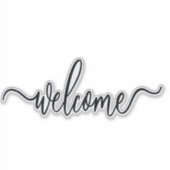 welkom VINYL gesneden sticker (Voorkant)