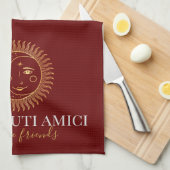 Welkom vrienden Engels / Italiaans Theedoek (Quarter Fold)