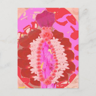 Welkom, Warm Floral Vegina Spread Briefkaart