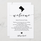 Welkom Washington DC Wedding Letter & Itinerary Programma (Voorkant / Achterkant)