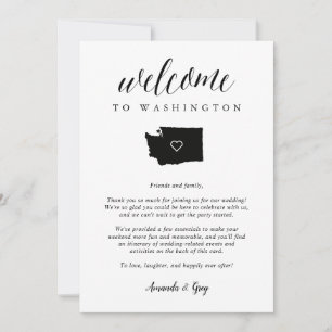 Welkom Washington Wedding Letter & Itinerary