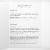 Welkom Washington Wedding Letter & Itinerary Drieluik Programma (Binnenkant midden)