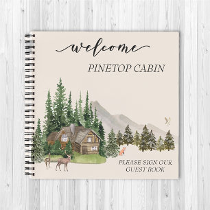 Welkom Watercolor Forest Cabin Home Verhuur Notitieboek