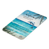 Welkom Waterverf Beach House Dolphin Magneet (Linkerzijde)